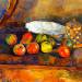 Still LIfe with Apples, Blue Bowl and Coffee Pot